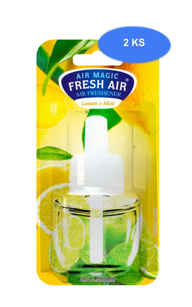 Fresh Air náhradná náplň elektrického osviežovača 19 ml Lemon&Mint (2 ks)